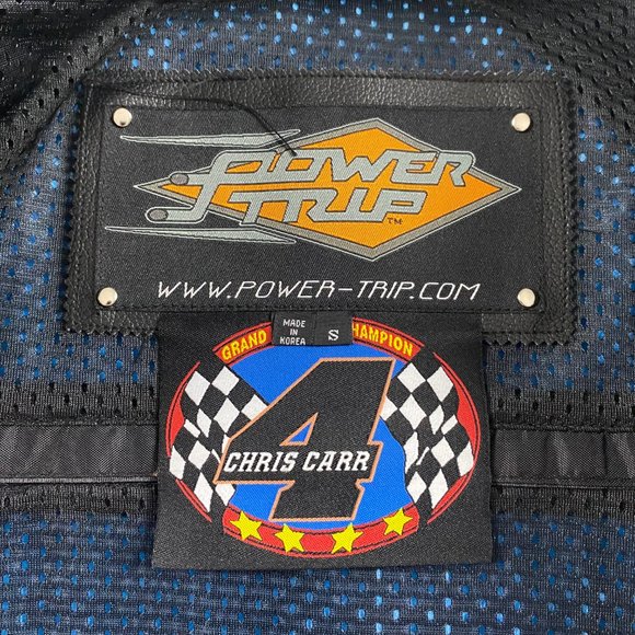 Power Trip Chris Carr Armored Motorcycle Jacket Men's Small Black - Picture 9 of 16